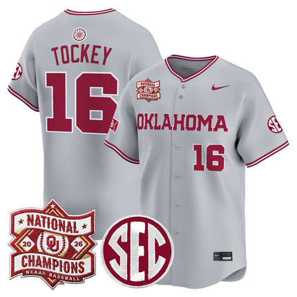 Men's Oklahoma Sooners 2026 National Champions Patch Vapor Premier Limited Jersey V2 - All Stitched