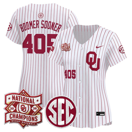 Women's Oklahoma Sooners 2026 National Champions Patch Vapor Premier Limited Jersey - All Stitched
