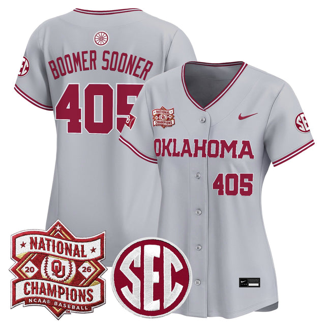 Women's Oklahoma Sooners 2026 National Champions Patch Vapor Premier Limited Jersey - All Stitched