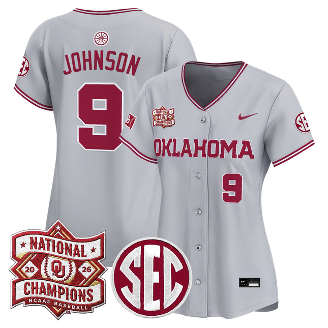 Women's Oklahoma Sooners 2026 National Champions Patch Vapor Premier Limited Jersey - All Stitched
