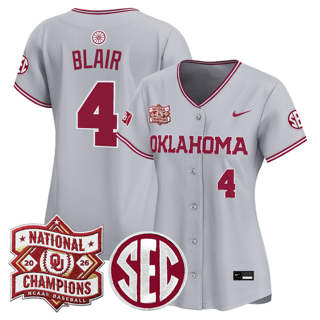 Women's Oklahoma Sooners 2026 National Champions Patch Vapor Premier Limited Jersey - All Stitched
