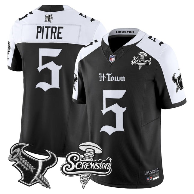 Men's Houston Texans DJ Screw Vapor Limited Jersey - Gothic Edition - All Stitched