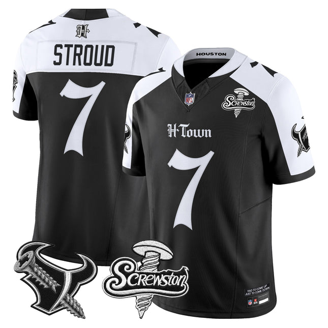 Men's Houston Texans DJ Screw Vapor Limited Jersey - Gothic Edition - All Stitched