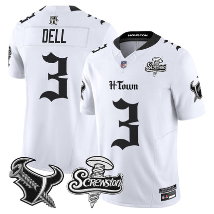 Men's Houston Texans DJ Screw Vapor Limited Jersey - Gothic Edition - All Stitched