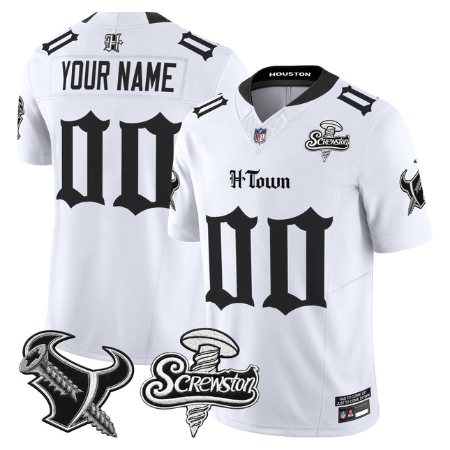 Houston Texans DJ Screw Vapor Limited Custom Jersey - Gothic Edition - All Stitched