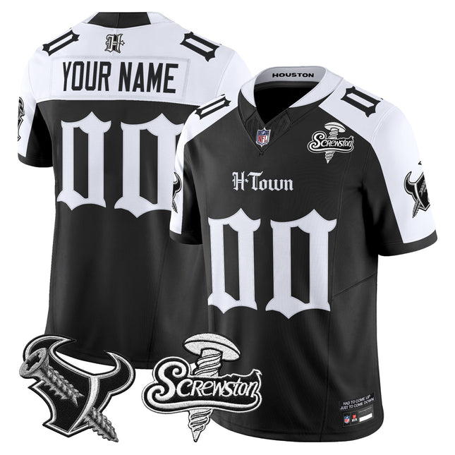 Houston Texans DJ Screw Vapor Limited Custom Jersey - Gothic Edition - All Stitched
