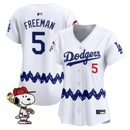 Women's Los Angeles Dodgers x Peanuts Vapor Premier Limited Jersey - Stitched