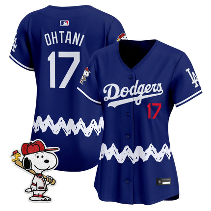 Women's Los Angeles Dodgers x Peanuts Vapor Premier Limited Jersey - Stitched