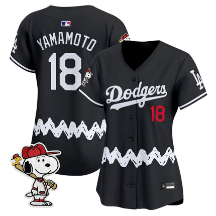 Women's Los Angeles Dodgers x Peanuts Vapor Premier Limited Jersey - Stitched