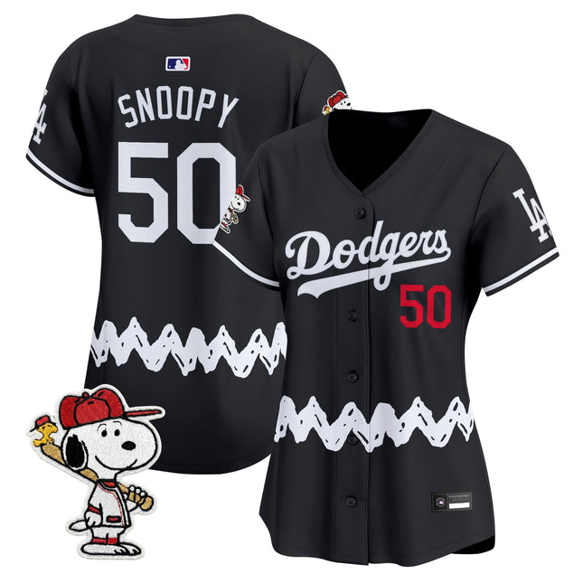 Women's Los Angeles Dodgers x Peanuts Vapor Premier Limited Jersey - Stitched