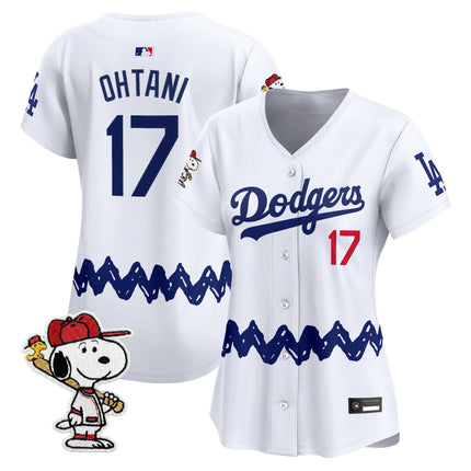 Women's Los Angeles Dodgers x Peanuts Vapor Premier Limited Jersey - Stitched