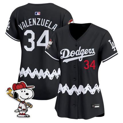 Women's Los Angeles Dodgers x Peanuts Vapor Premier Limited Jersey - Stitched