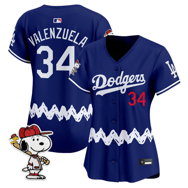Women's Los Angeles Dodgers x Peanuts Vapor Premier Limited Jersey - Stitched