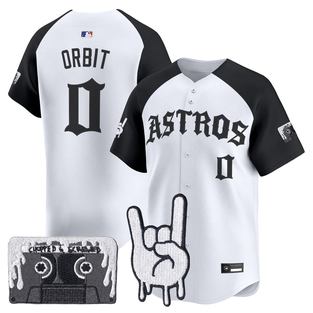 Men's Houston Astros Dj Screw Vapor Premier Limited Jersey - Gothic Edition - All Stitched