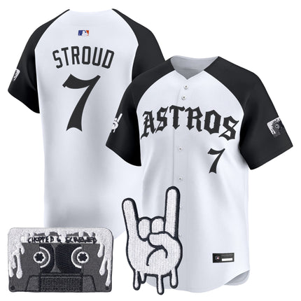 Men's Houston Astros Dj Screw Vapor Premier Limited Jersey - Gothic Edition - All Stitched