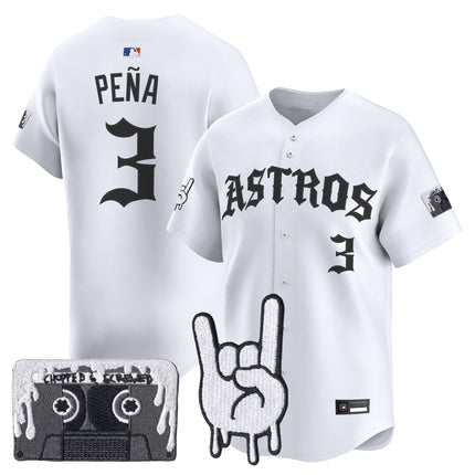 Men's Houston Astros Dj Screw Vapor Premier Limited Jersey - Gothic Edition - All Stitched