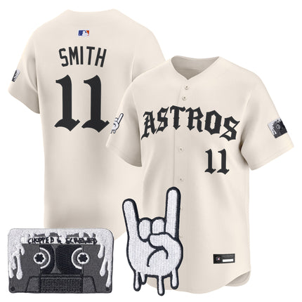 Men's Houston Astros Dj Screw Vapor Premier Limited Jersey - Gothic Edition - All Stitched
