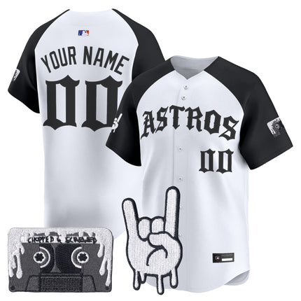 Houston Astros Dj Screw Vapor Premier Limited Custom Jersey - Gothic Edition - All Stitched