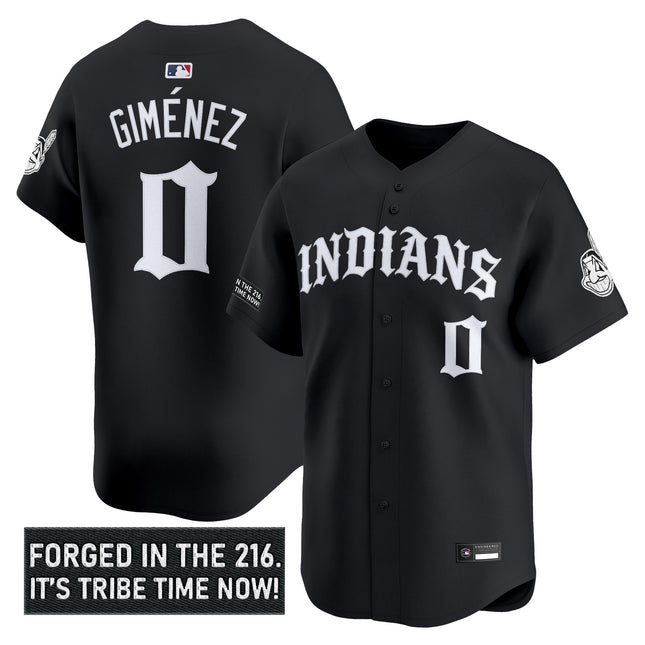 Men's Cleveland Indians 'Old English Edition' Vapor Premier Limited Jersey - All Stitched