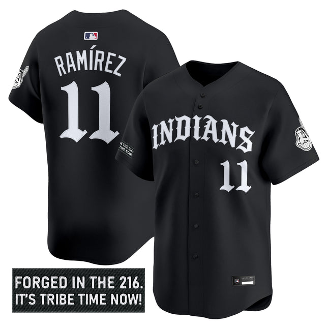 Men's Cleveland Indians 'Old English Edition' Vapor Premier Limited Jersey - All Stitched