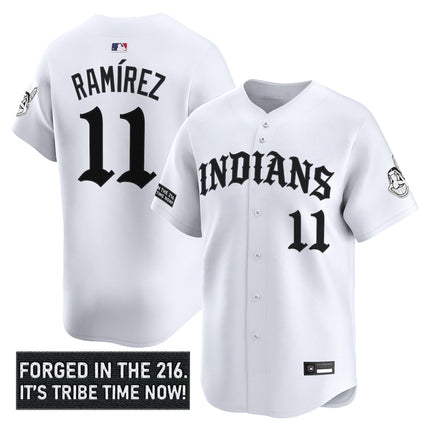 Men's Cleveland Indians 'Old English Edition' Vapor Premier Limited Jersey - All Stitched