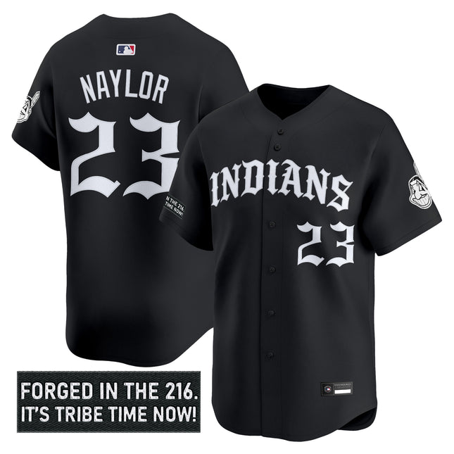 Men's Cleveland Indians 'Old English Edition' Vapor Premier Limited Jersey - All Stitched