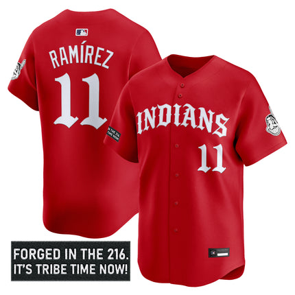 Men's Cleveland Indians 'Old English Edition' Vapor Premier Limited Jersey - All Stitched