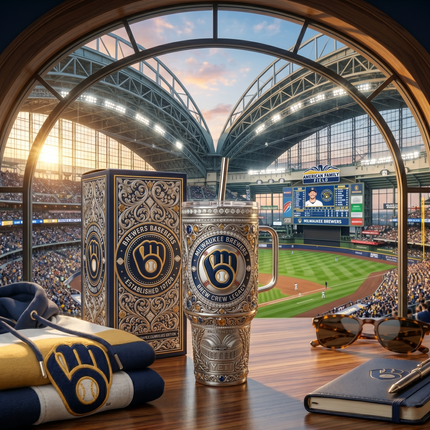 Milwaukee Brewers 40 oz Tumbler with Handle and Lid