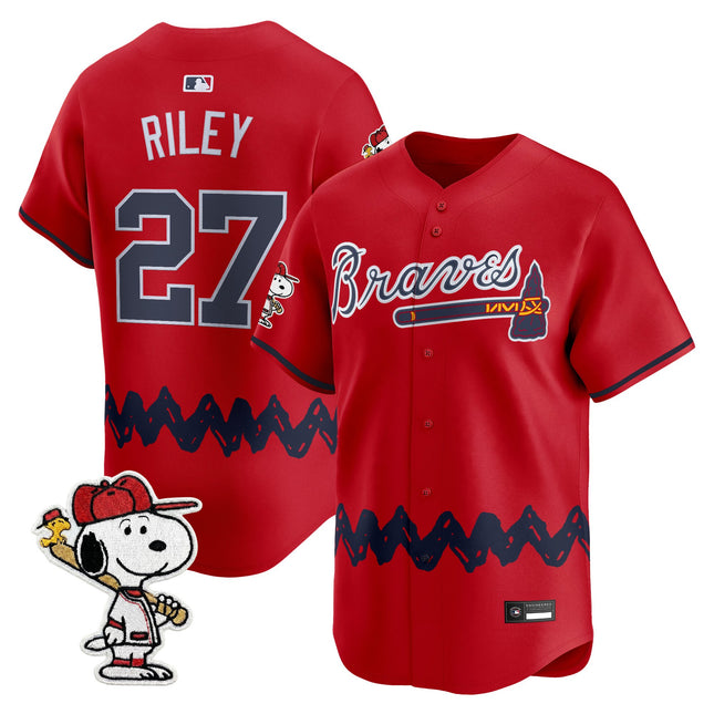 Men's Atlanta Braves x Peanuts Vapor Premier Limited Jersey - Stitched