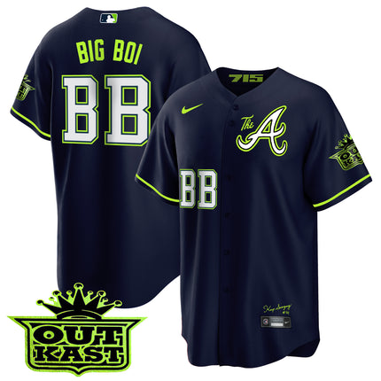 Men's Atlanta Braves Atliens The A Cool Base Jersey - All Stitched