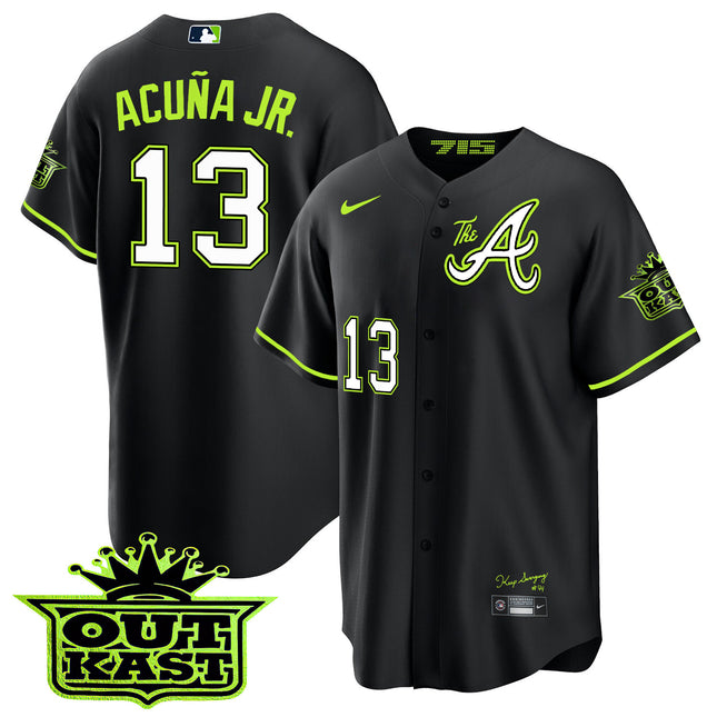 Men's Atlanta Braves Atliens The A Cool Base Jersey - All Stitched
