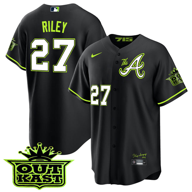 Men's Atlanta Braves Atliens The A Cool Base Jersey - All Stitched