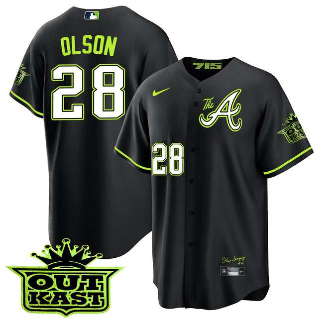 Men's Atlanta Braves Atliens The A Cool Base Jersey - All Stitched