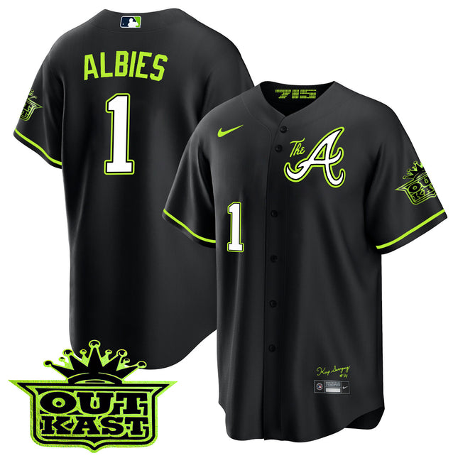 Men's Atlanta Braves Atliens The A Cool Base Jersey - All Stitched