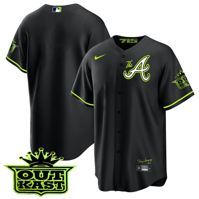 Men's Atlanta Braves Atliens The A Cool Base Jersey - All Stitched