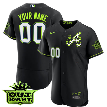 Atlanta Braves Atliens The A Baseball Custom Jersey - All Stitched