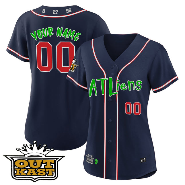 Atlanta Braves Atliens Flex Base Custom Jersey - All Stitched
