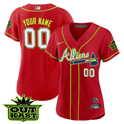 Atlanta Braves Atliens Flex Base Custom Jersey - All Stitched