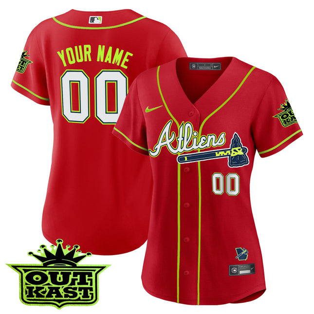 Atlanta Braves Atliens Flex Base Custom Jersey - All Stitched