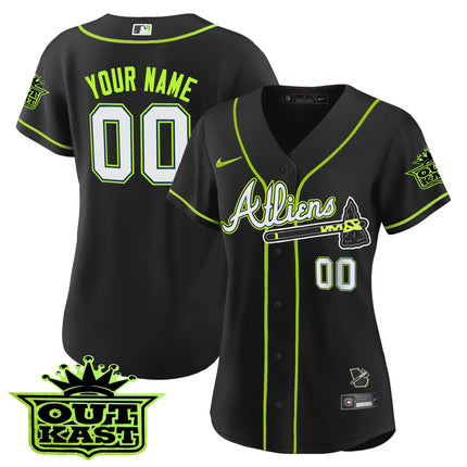 Atlanta Braves Atliens Flex Base Custom Jersey - All Stitched