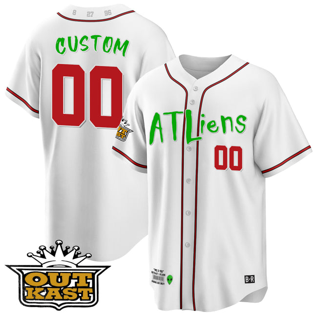 Atlanta Braves Atliens Cool Base Custom Jersey - All Stitched