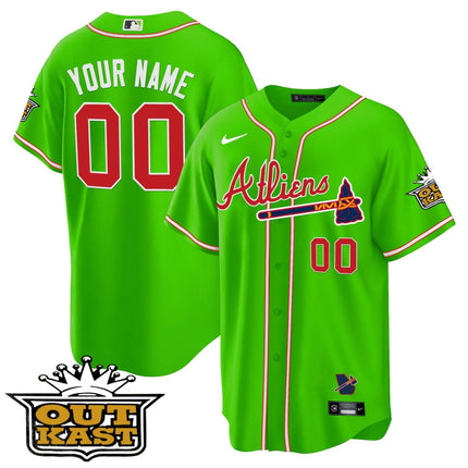 Atlanta Braves Atliens Cool Base Custom Jersey - All Stitched