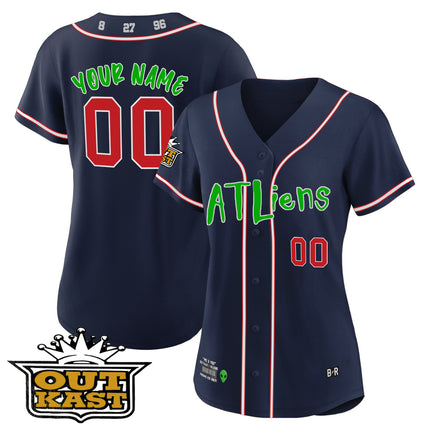 Atlanta Braves Atliens Cool Base Custom Jersey - All Stitched