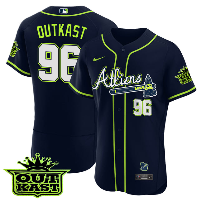 Men's Atlanta Braves Atliens Flex Base Jersey - All Stitched