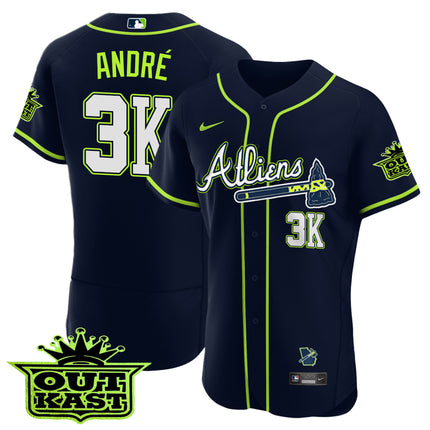 Men's Atlanta Braves Atliens Flex Base Jersey - All Stitched