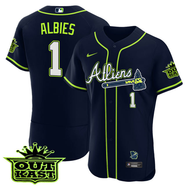 Men's Atlanta Braves Atliens Flex Base Jersey - All Stitched
