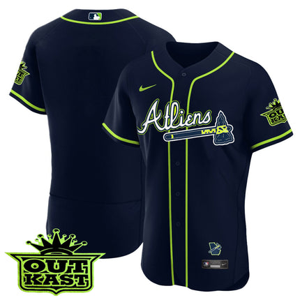 Men's Atlanta Braves Atliens Flex Base Jersey - All Stitched