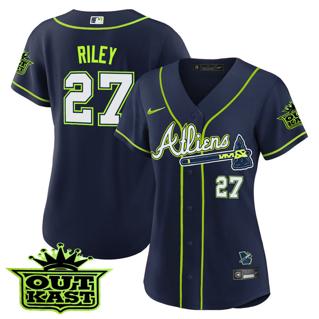 Women's Atlanta Braves Atliens Jersey - All Stitched