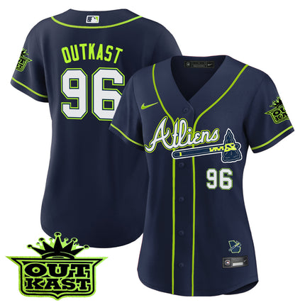 Women's Atlanta Braves Atliens Jersey - All Stitched