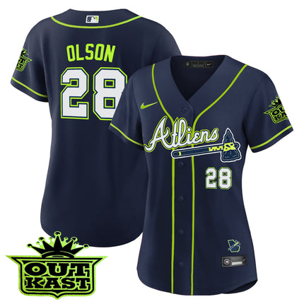 Women's Atlanta Braves Atliens Jersey - All Stitched